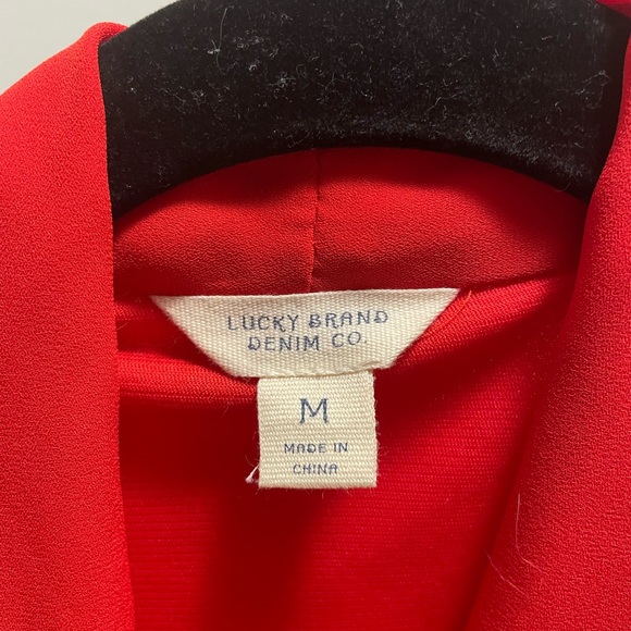 Red Lucky Brand Dress - Size M - Like New - Picture 3 of 6